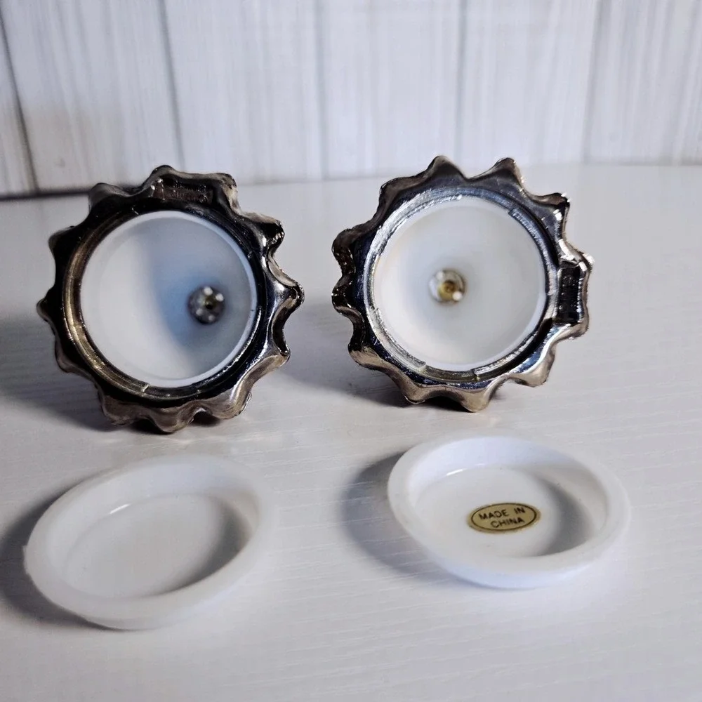 Godinger Silver Plated Christmas Trees Salt and Pepper‎ Shakers
